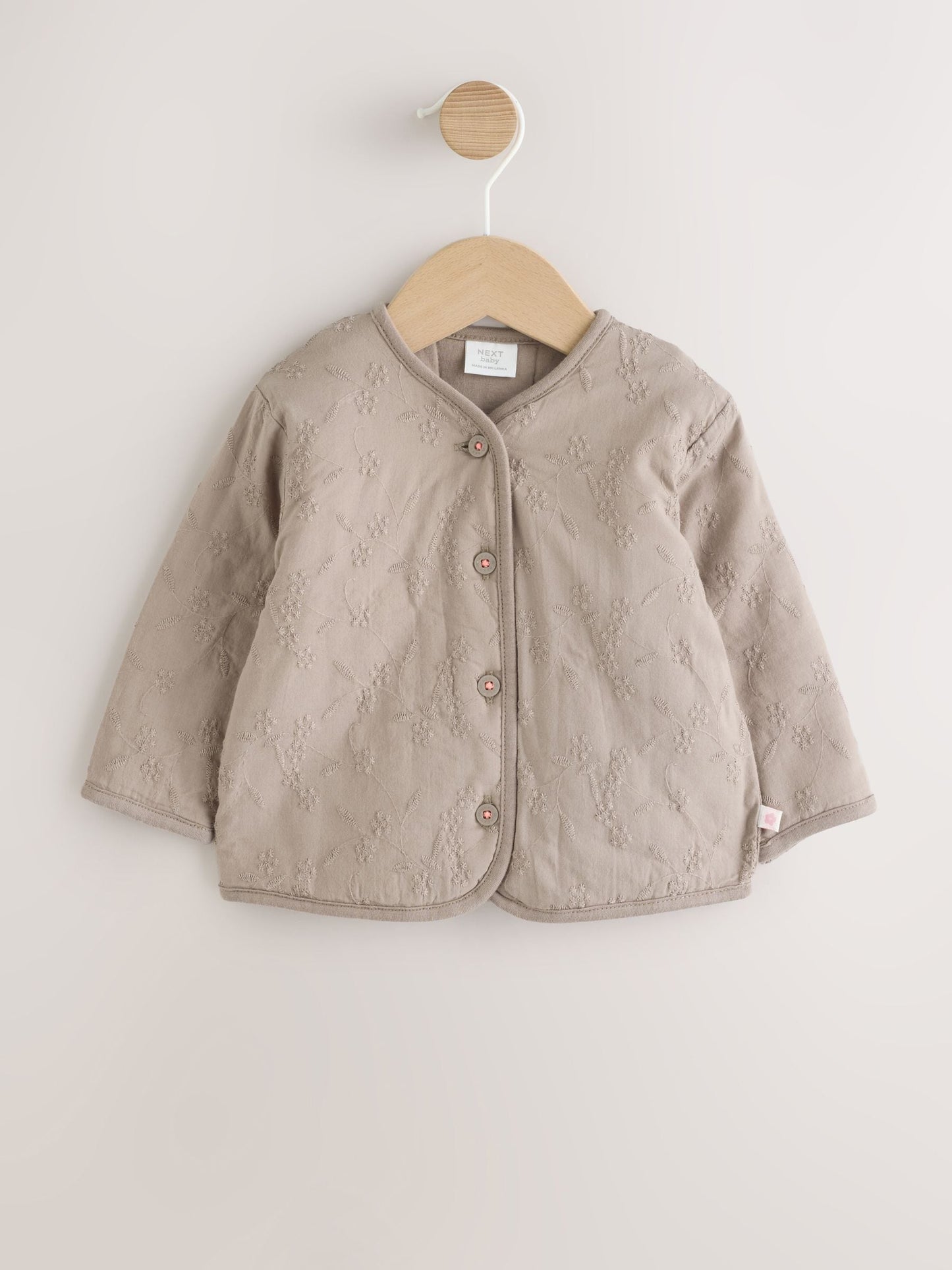 Dsiney Kidz - Neutral Broderie Button Through Baby Jacket (0mths-2yrs) image 1