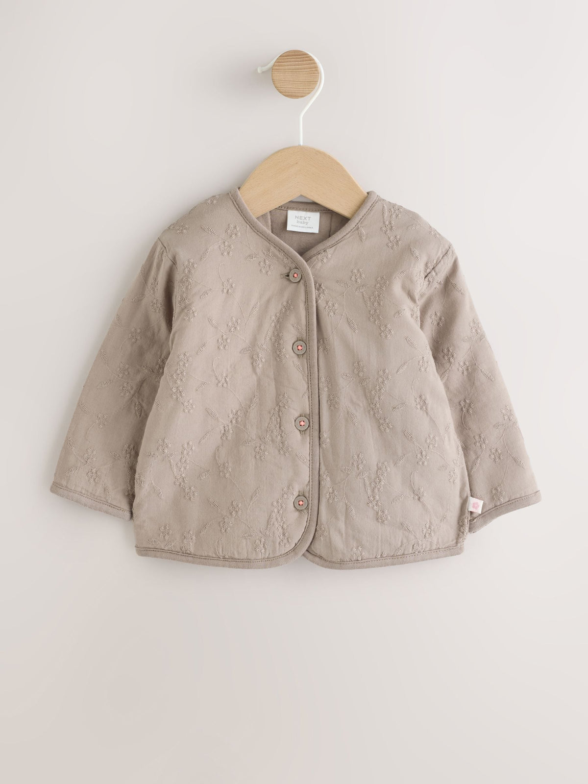 Dsiney Kidz - Neutral Broderie Button Through Baby Jacket (0mths-2yrs) image 1