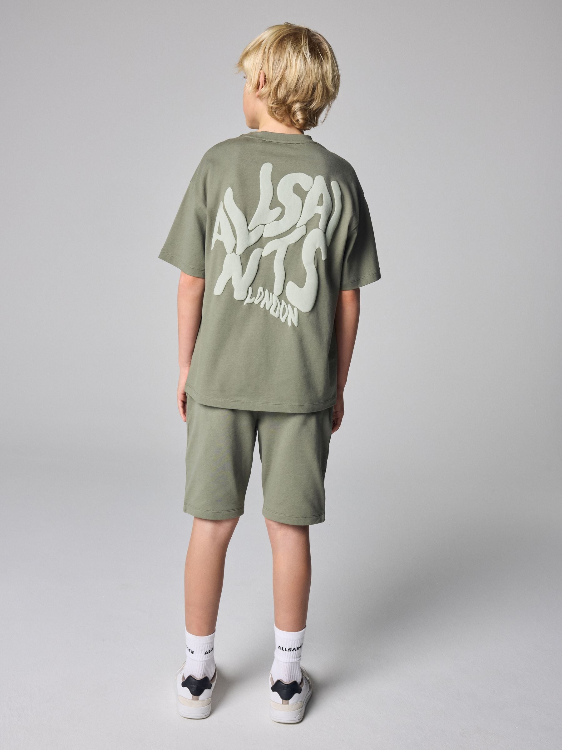Dsiney Kidz - smALLSAINTS Khaki Green Orlando T-Shirt and Sweat Shorts Set image 3