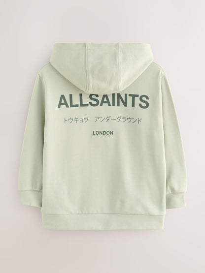 smALLSAINTS Light Green Oversized Underground Pullover Hoodie - image 6