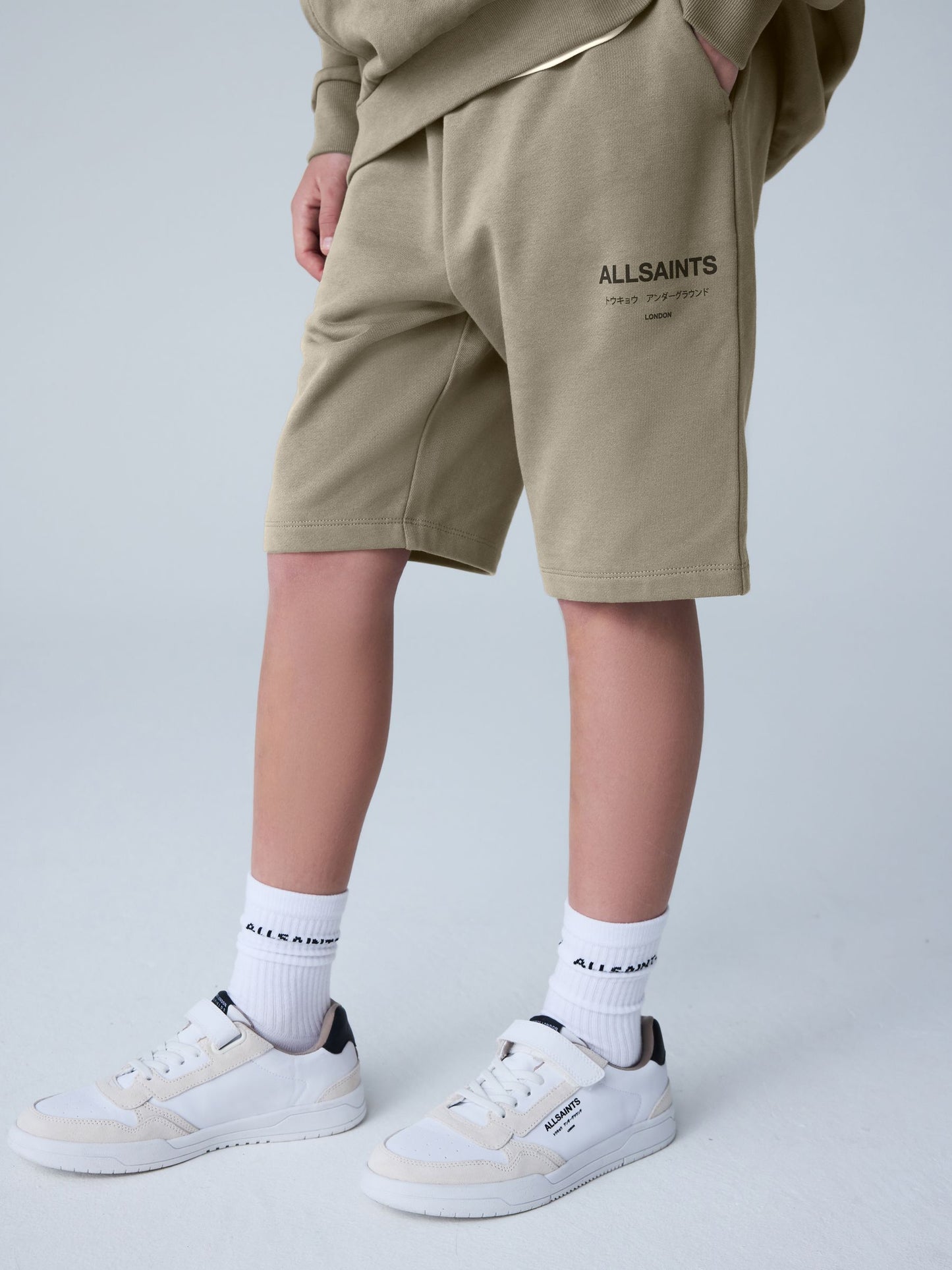 Dsiney Kidz - smALLSAINTS Khaki Green Underground Sweat Shorts image 1