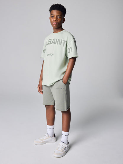 Dsiney Kidz - smALLSAINTS Light Green Biggy Oversized T-Shirt and Sweat Shorts Set image 2