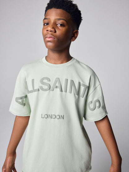 Dsiney Kidz - smALLSAINTS Light Green Biggy Oversized T-Shirt and Sweat Shorts Set image 3