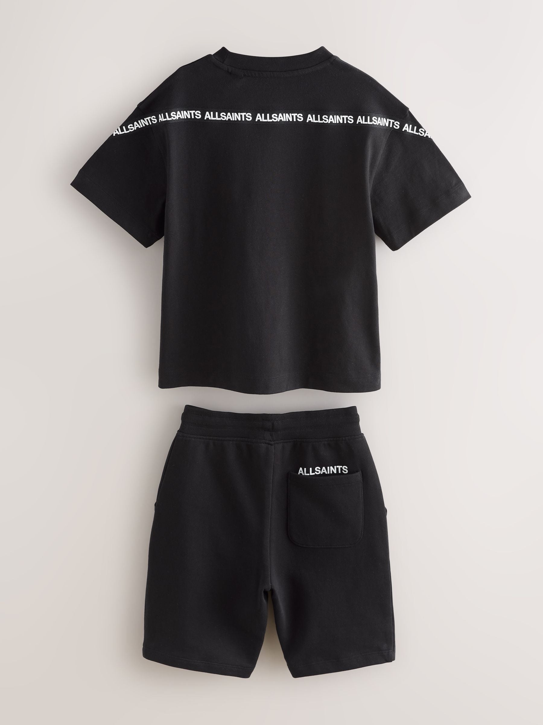Dsiney Kidz - smALLSAINTS Black Logo Tape T-Shirt and Sweat Shorts Set image 10