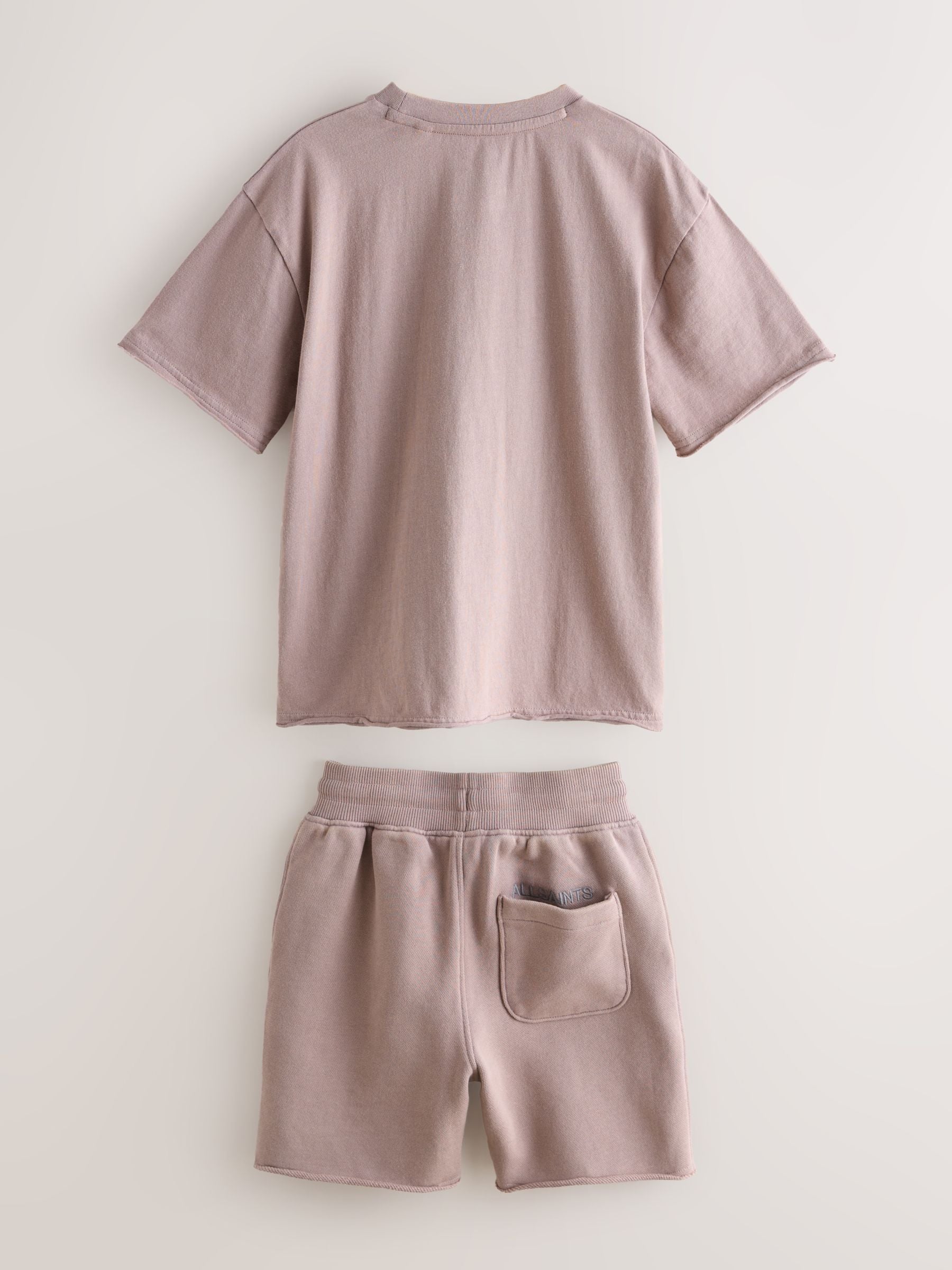Dsiney Kidz - smALLSAINTS Washed Pink Biggy Oversized T-Shirt and Sweat Shorts Set image 10