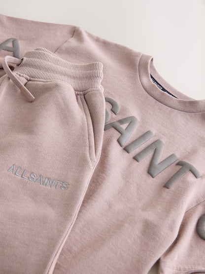 Dsiney Kidz - smALLSAINTS Washed Pink Biggy Oversized T-Shirt and Sweat Shorts Set image 11