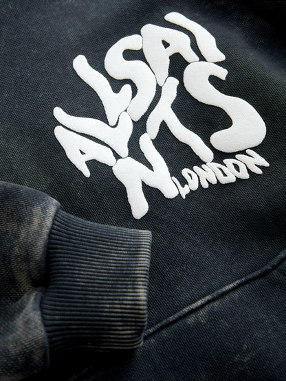 Dsiney Kidz - smALLSAINTS Washed Black Oversized Orlando Pullover Hoodie image 7