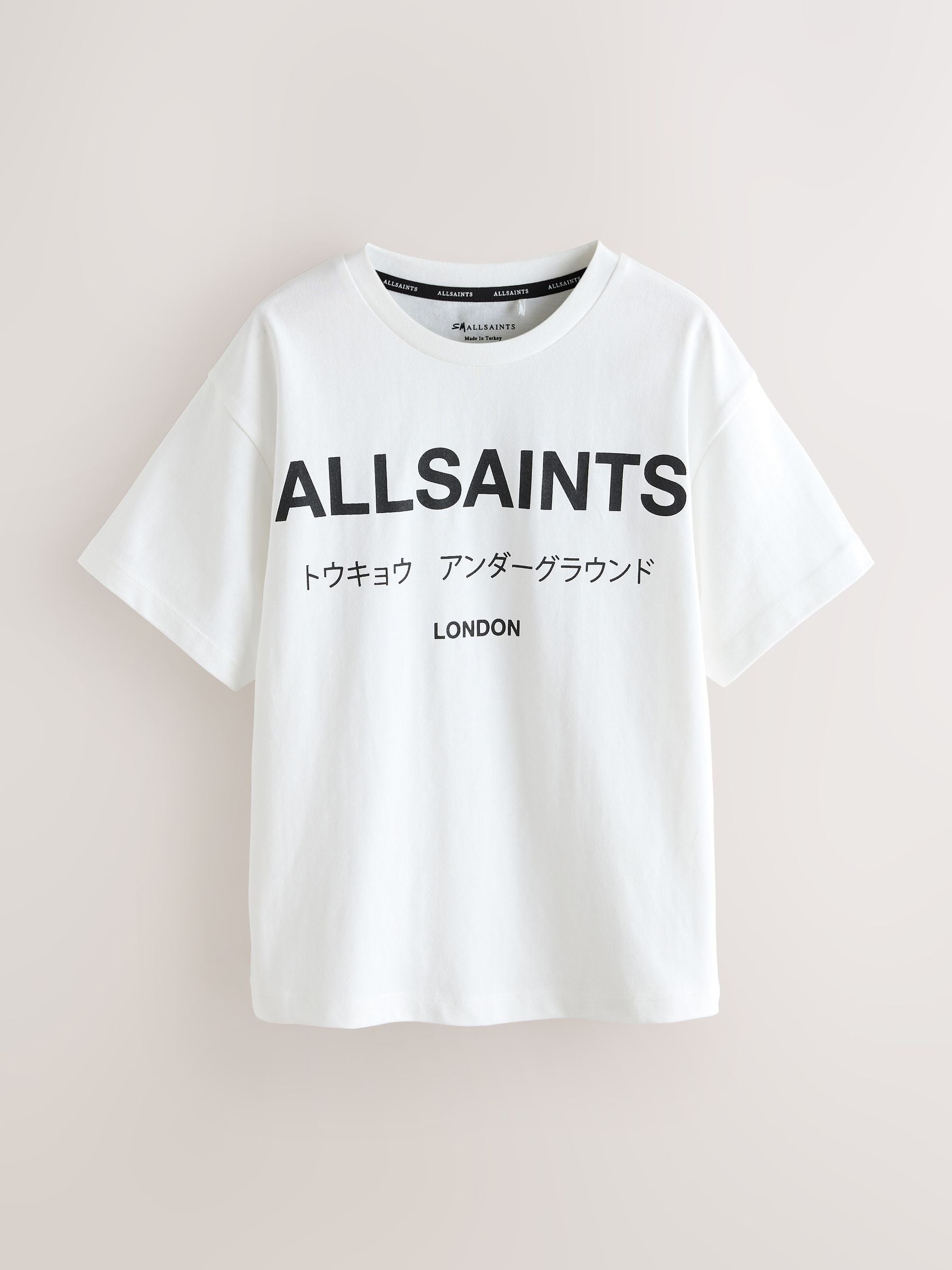 Dsiney Kidz - smALLSAINTS White Oversized Underground Crew Neck Cotton T-Shirt image 1