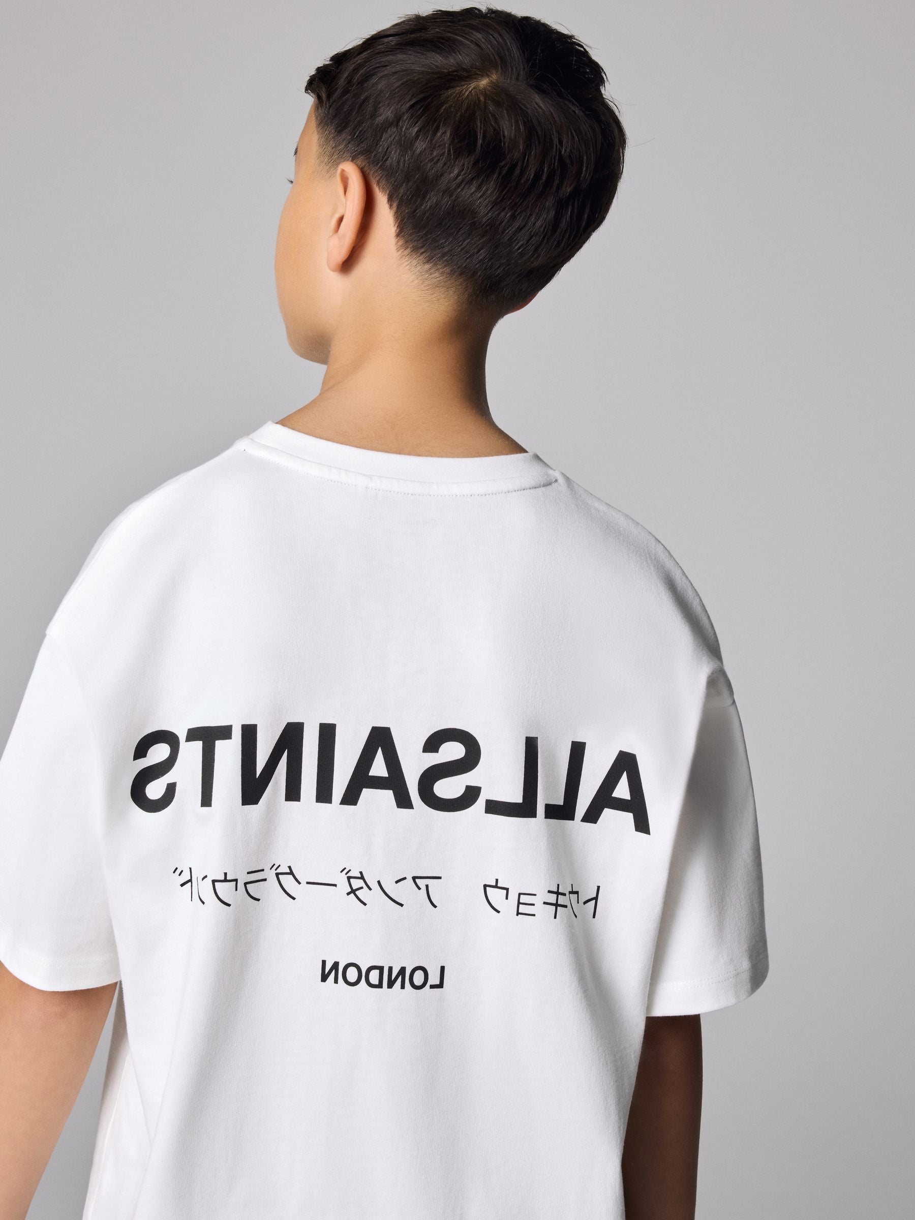 Dsiney Kidz - smALLSAINTS White Oversized Underground Crew Neck Cotton T-Shirt image 3