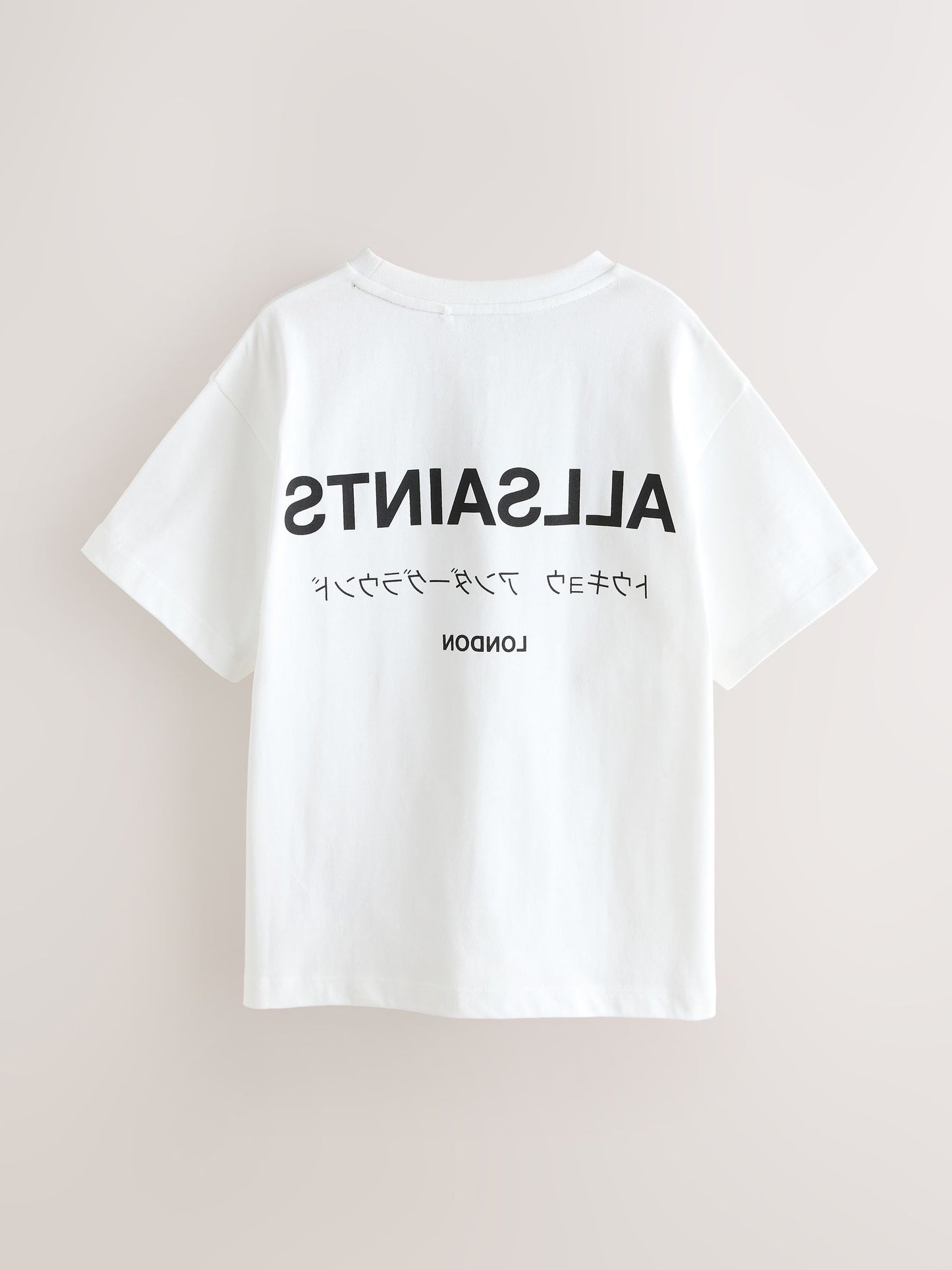 Dsiney Kidz - smALLSAINTS White Oversized Underground Crew Neck Cotton T-Shirt image 4