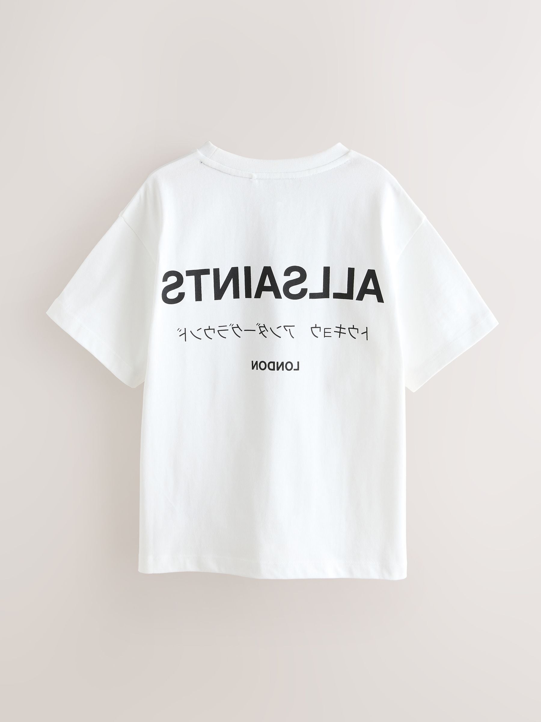 Dsiney Kidz - smALLSAINTS White Oversized Underground Crew Neck Cotton T-Shirt image 4