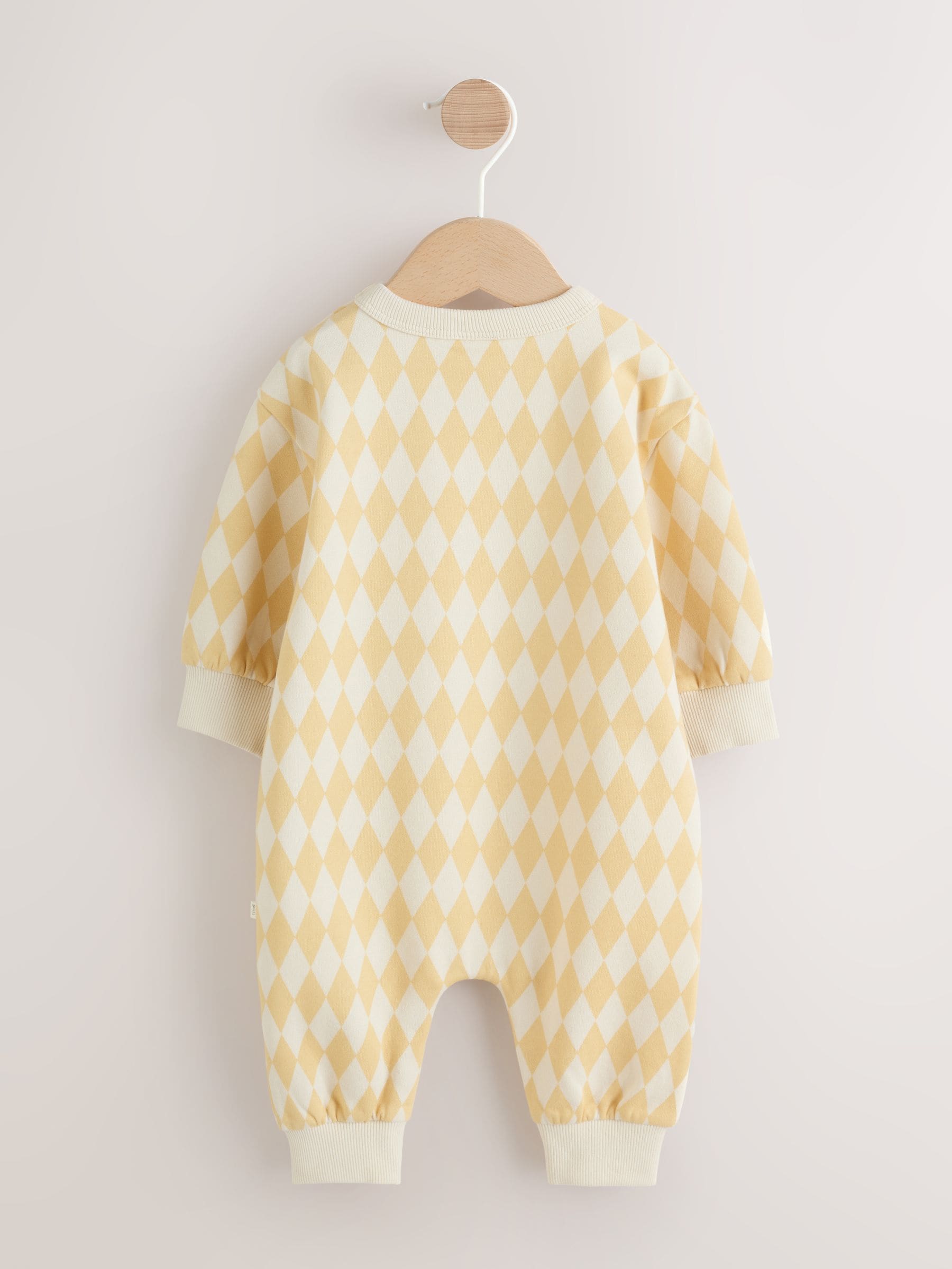 Yellow Harlequin Baby Sweat Romper (0mths-3yrs) image 7