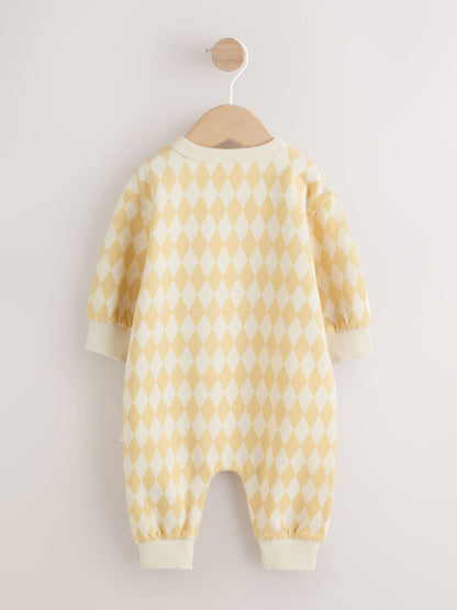 Yellow Harlequin Baby Sweat Romper (0mths-3yrs) image 7