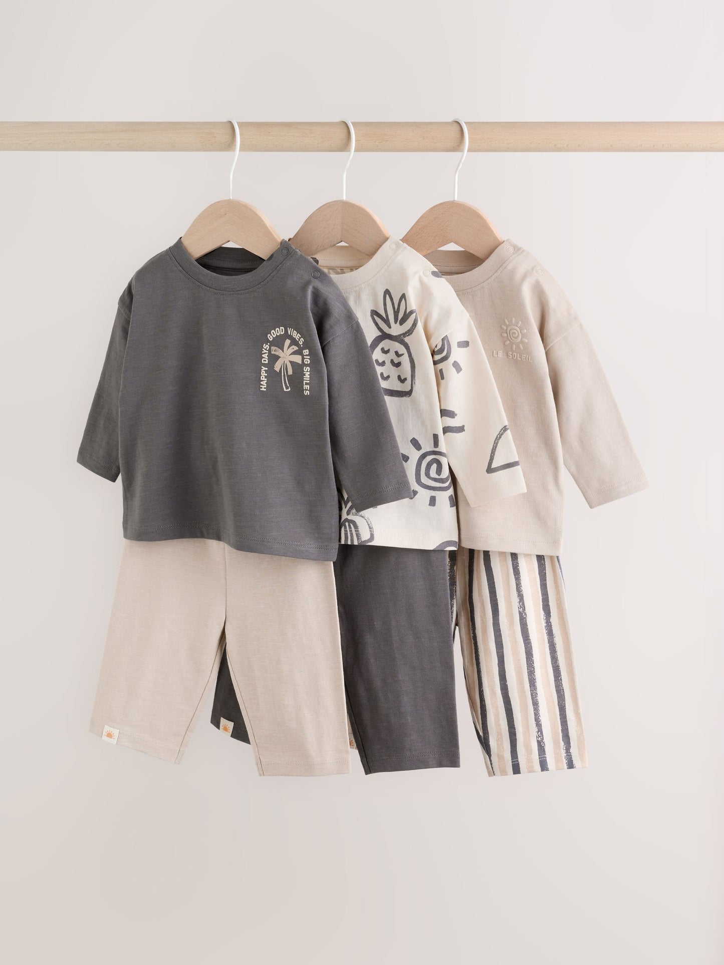 Dsiney Kidz - Monochrome Palm Baby Top & Leggings 6 Piece Set (0mths-3yrs) image 1