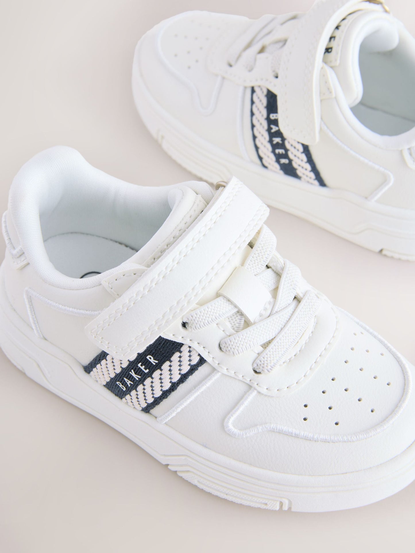 Baker by Ted Baker Branded Tape Chunky White Trainers image 3