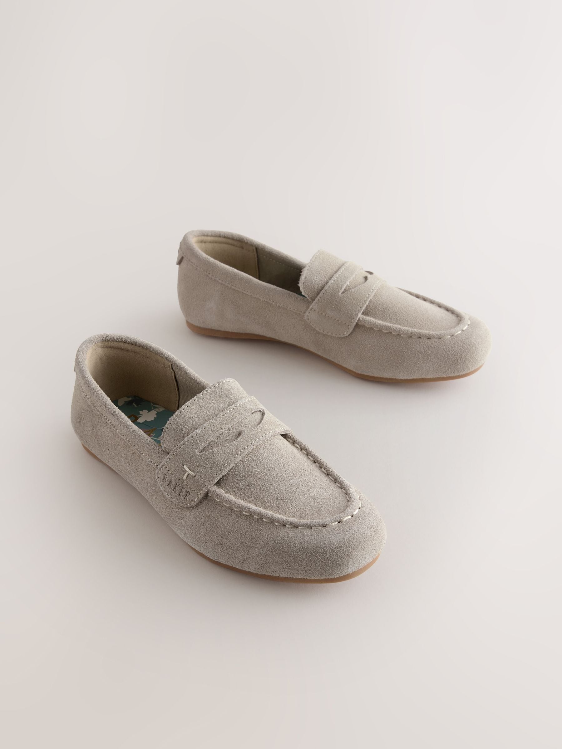 Baker by Ted Baker Stone Penny Loafers image 1