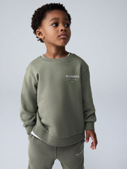 smALLSAINTS Khaki Green Underground Oversized Younger Sweatshirt and Shorts Set image 4