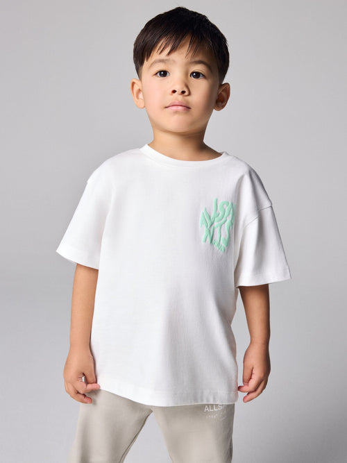smALLSAINTS White Orlando Logo Oversized Crew Neck T-Shirt image 1