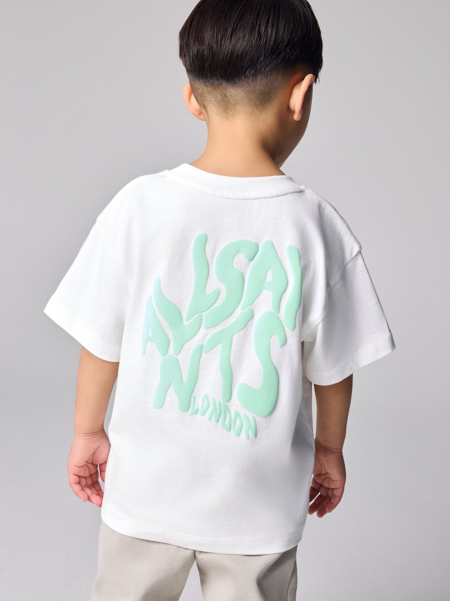 smALLSAINTS White Orlando Logo Oversized Crew Neck T-Shirt image 3