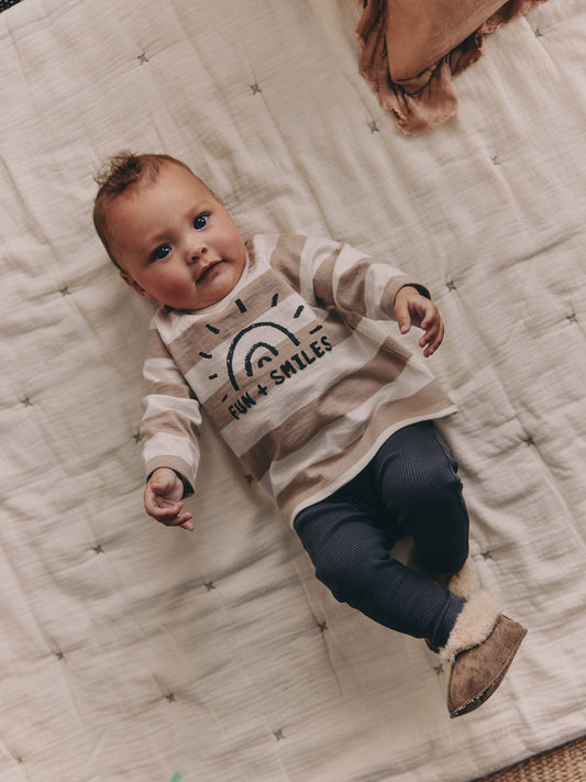Monochrome Slogan Baby Top and Leggings Set 2 Piece (0mths-3yrs) image 1