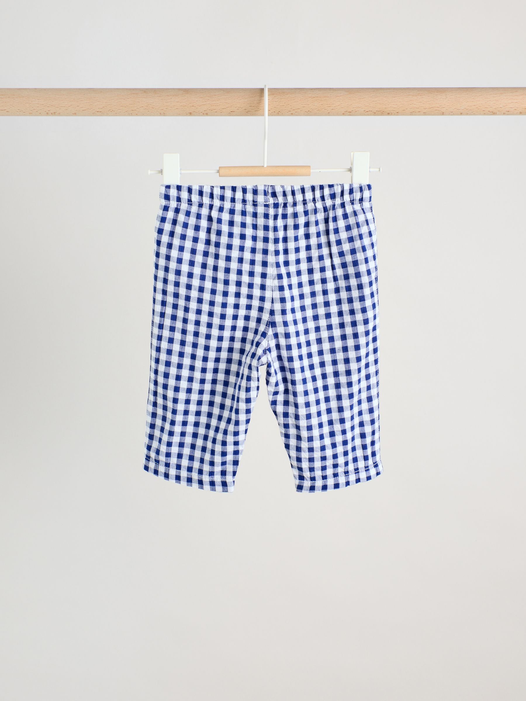 Blue Check Hello Fun Sweatshirt and Trousers Baby Set (0mths-2yrs) image 7