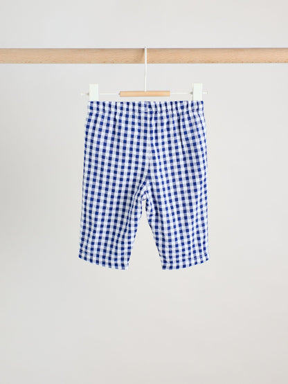 Blue Check Hello Fun Sweatshirt and Trousers Baby Set (0mths-2yrs) image 7