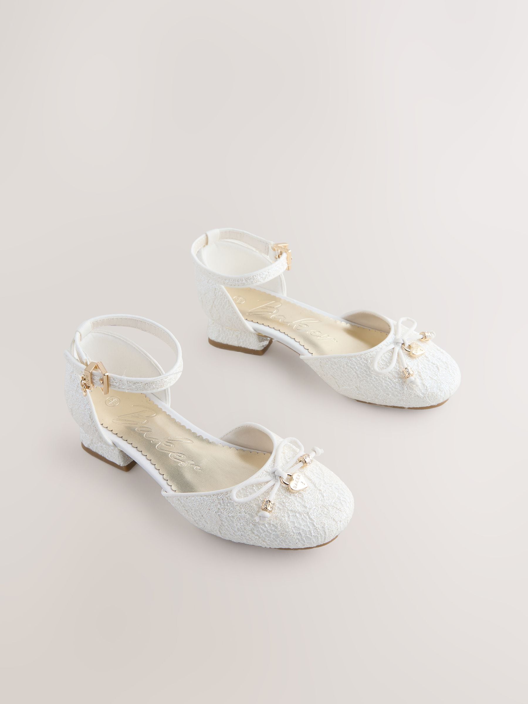 Baker by Ted Baker Glitter Bow Ocassion Heel Shoes image 1