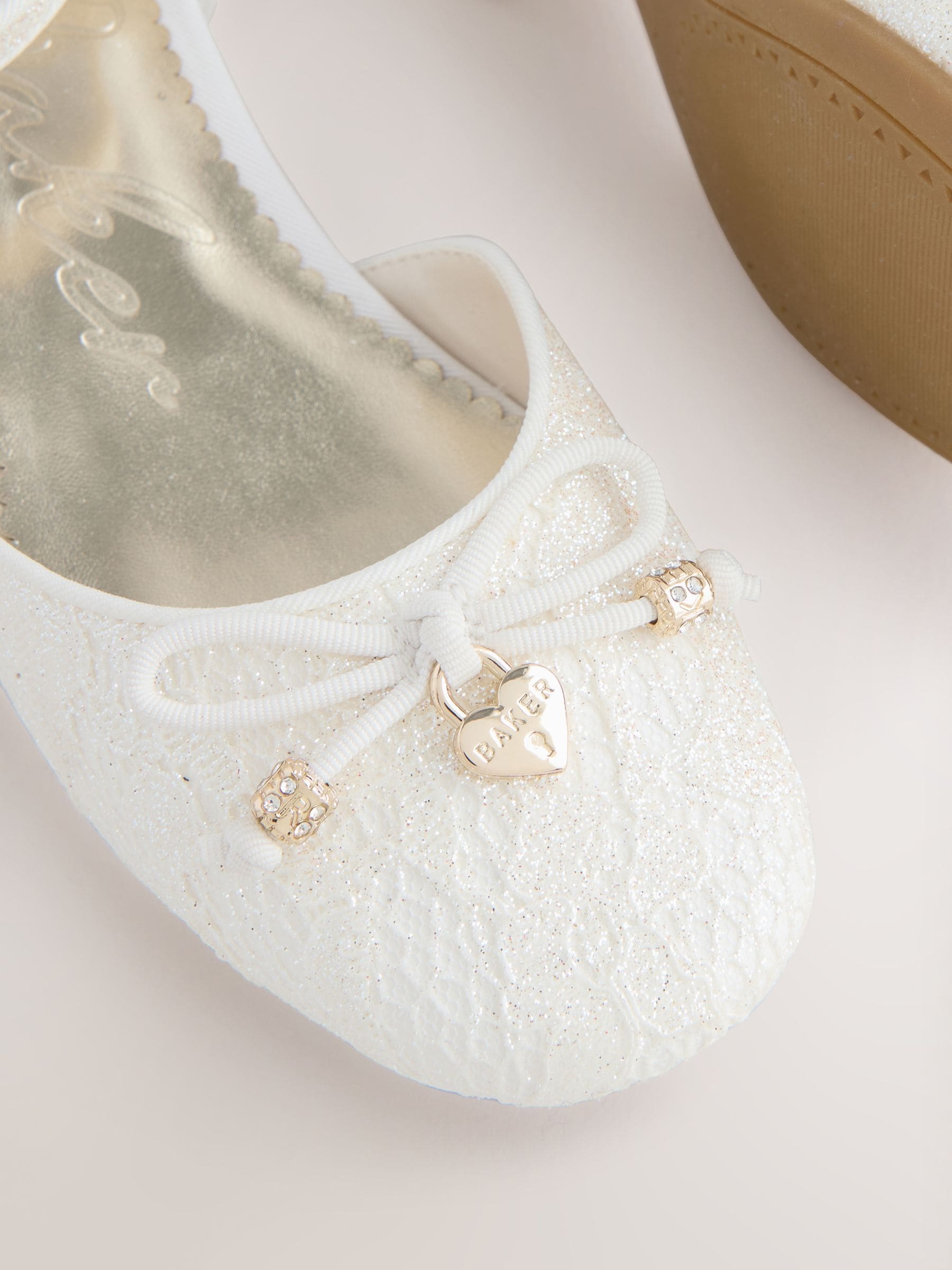 Baker by Ted Baker Glitter Bow Ocassion Heel Shoes image 4