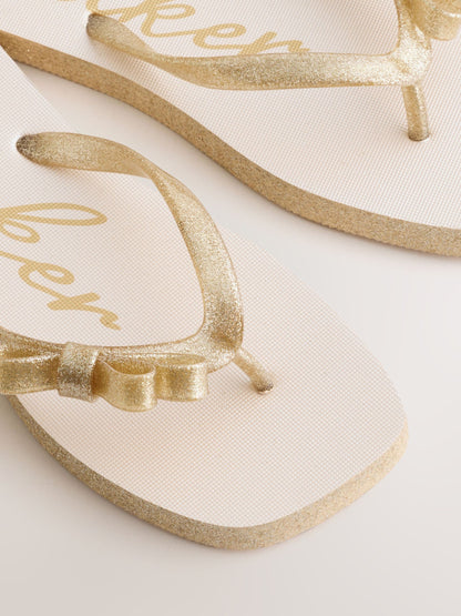 Baker by Ted Baker Bow Square Toe Flip Flops image 3