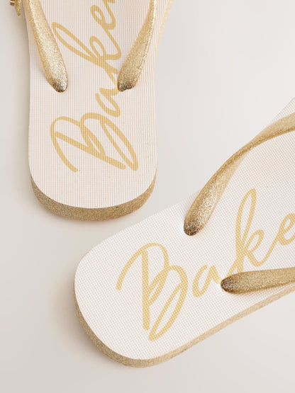 Baker by Ted Baker Bow Square Toe Flip Flops image 4