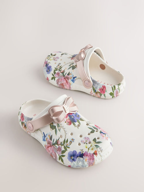 Baker by Ted Baker Bow Clog White Sandals image 1