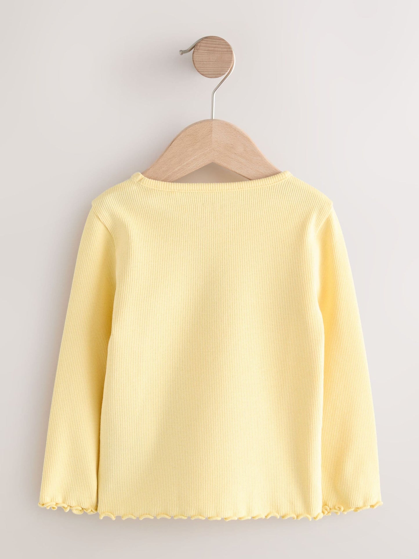 Lemon Yellow Dog Long sleeve Embroidered Ribbed Top (3mths-7yrs) image 6