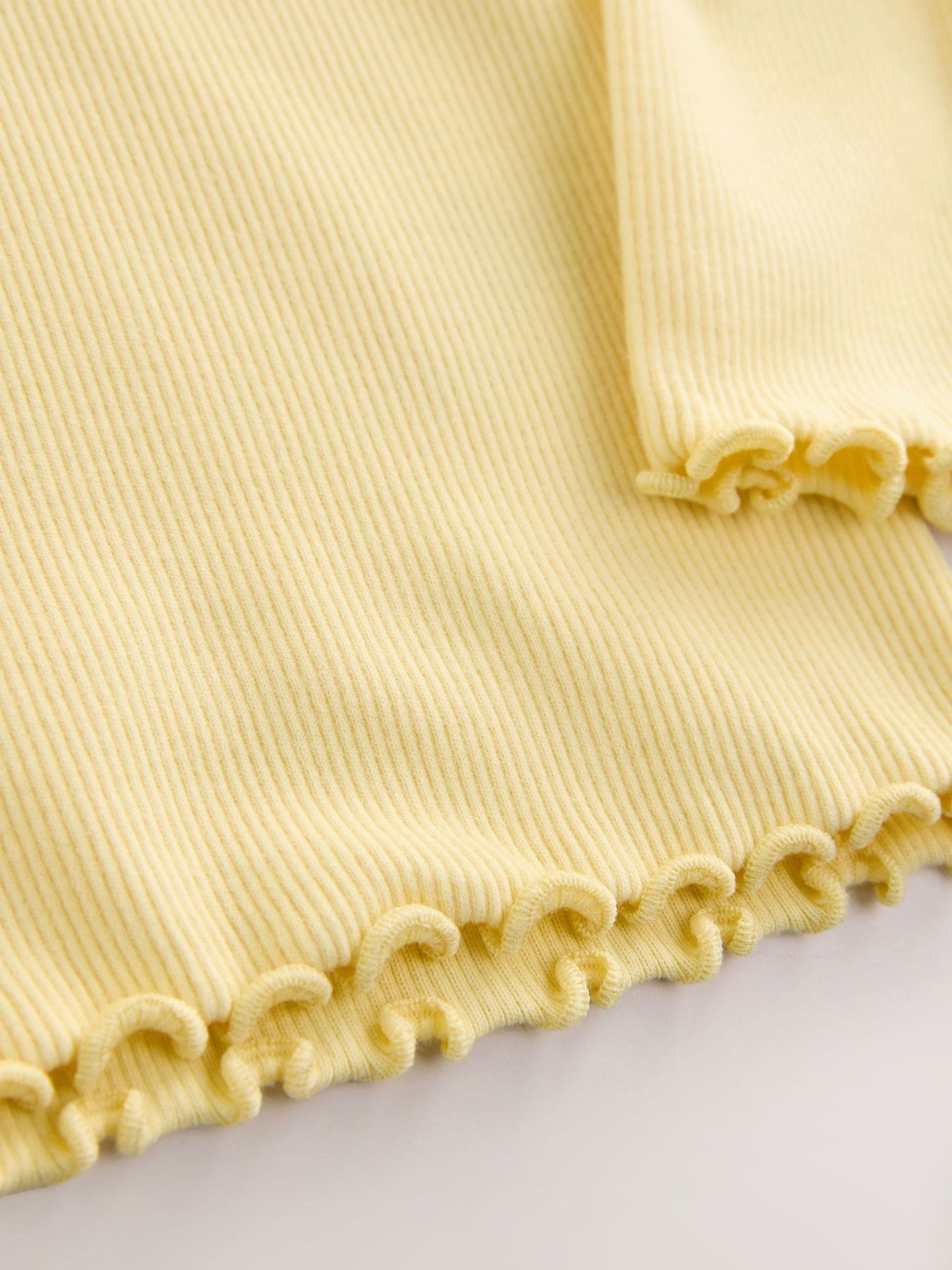 Lemon Yellow Dog Long sleeve Embroidered Ribbed Top (3mths-7yrs) image 7