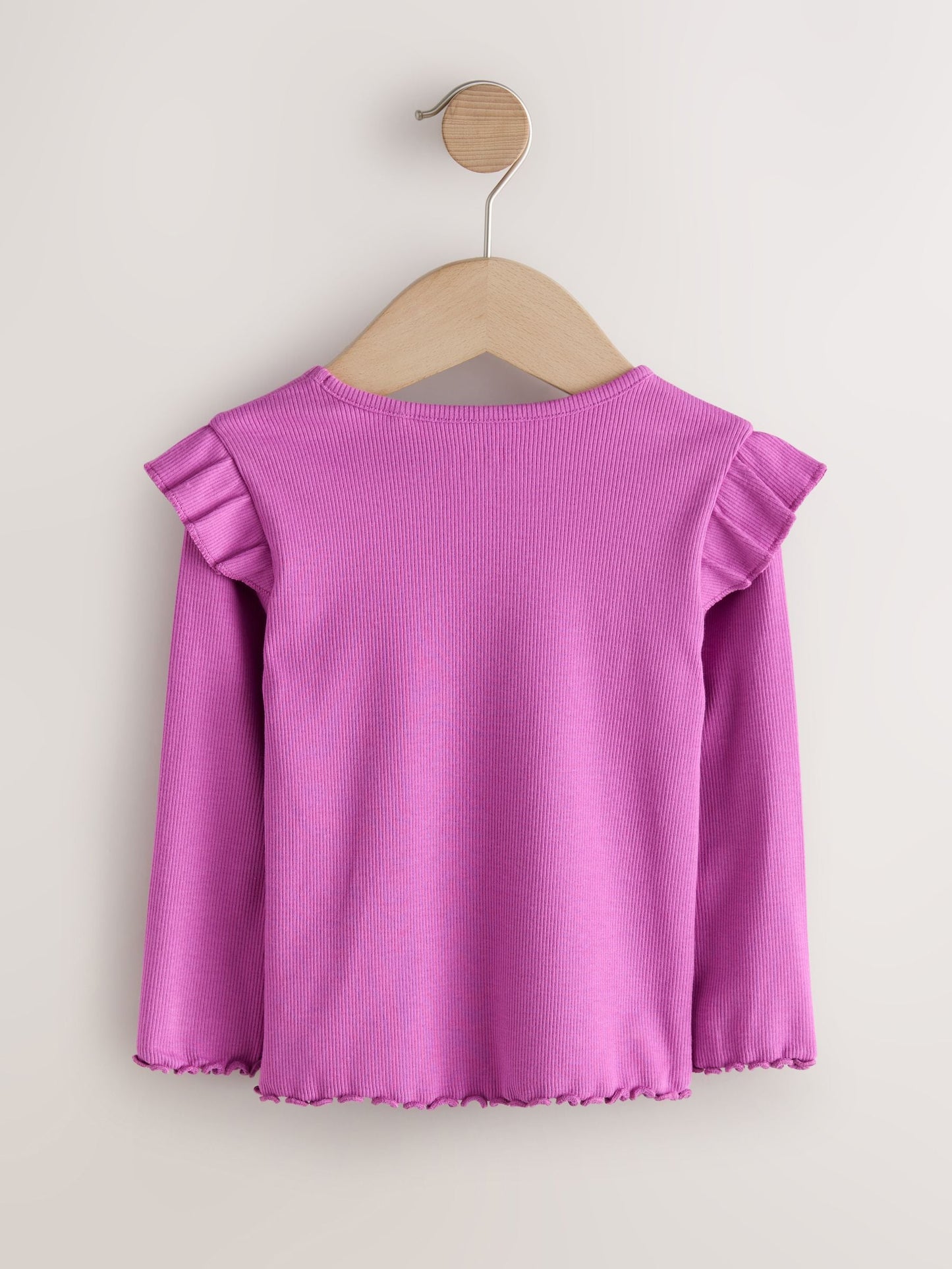 Dsiney Kidz - Purple Long Sleeve Ribbed Frill Top (3mths-7yrs) image 5