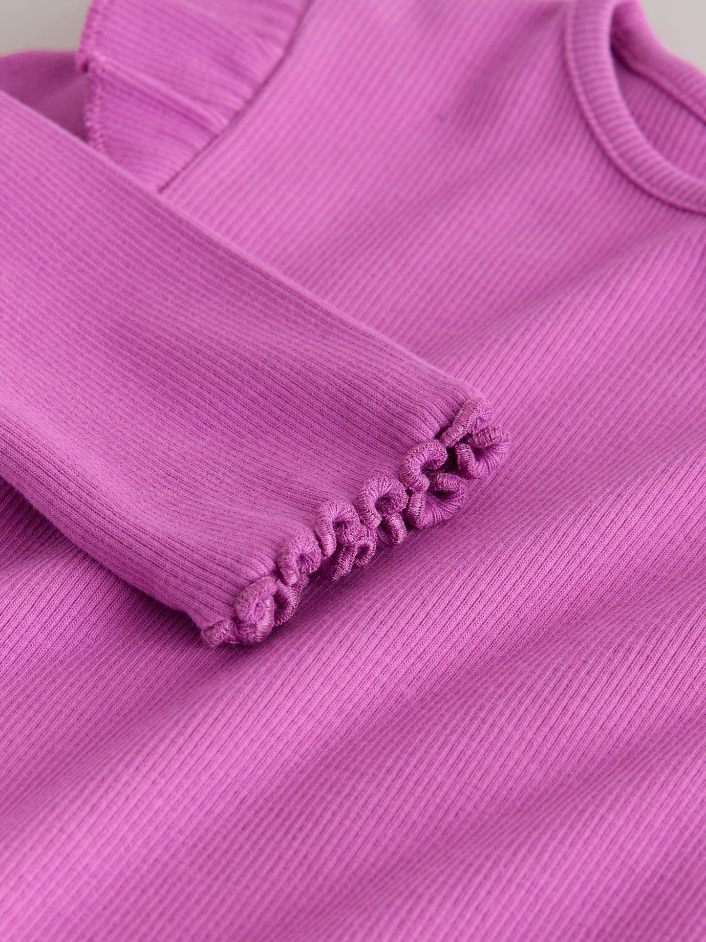 Dsiney Kidz - Purple Long Sleeve Ribbed Frill Top (3mths-7yrs) image 6