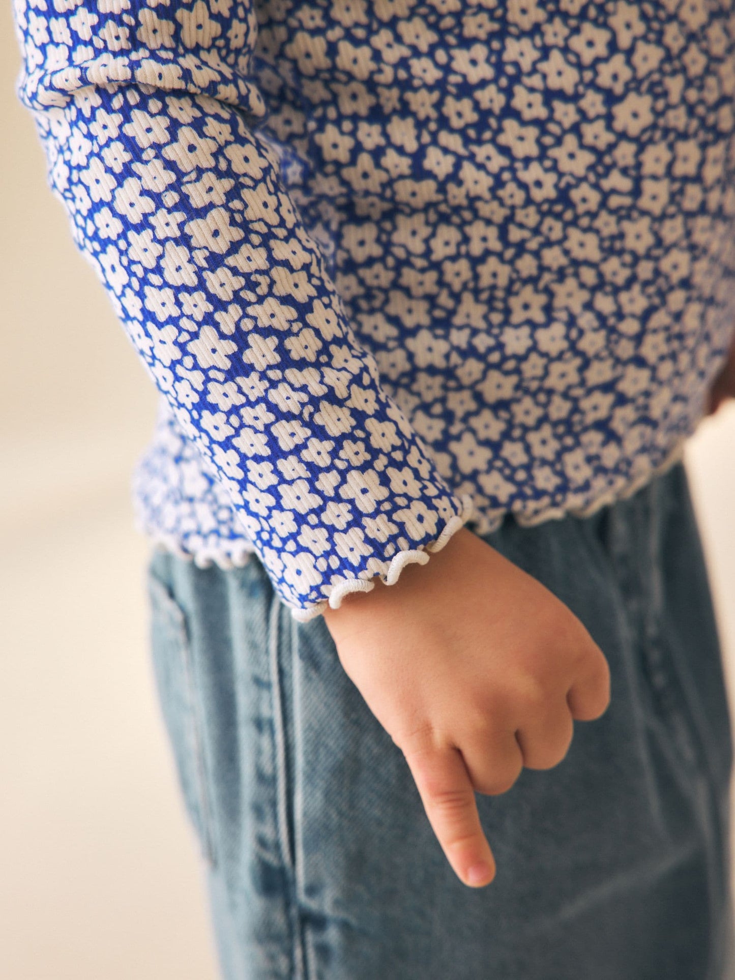 Blue Rib Long Sleeve Top (3mths-7yrs) image 5