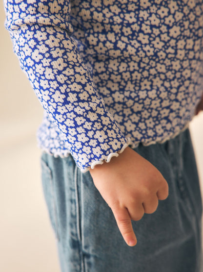 Blue Rib Long Sleeve Top (3mths-7yrs) image 5