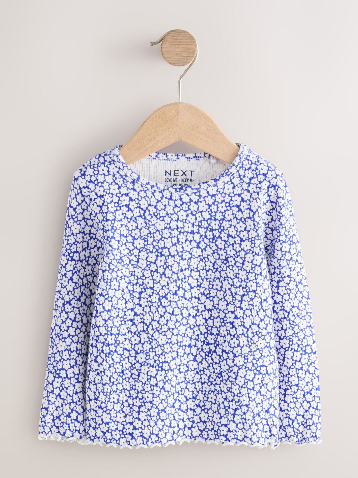 Blue Rib Long Sleeve Top (3mths-7yrs) image 6