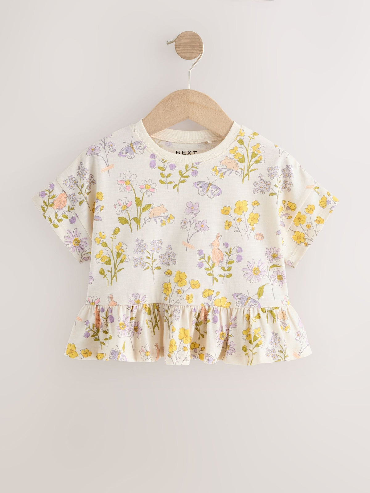 Dsiney Kidz - Ecru White Floral Short Sleeve Peplum T-Shirt (3mths-7yrs) image 5