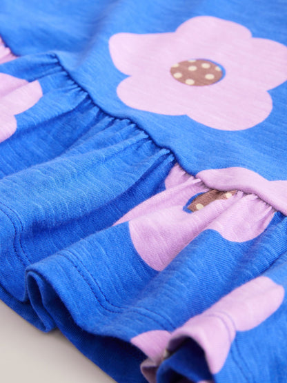 Blue Lilac Flower Short Sleeve Peplum T-Shirt (3mths-7yrs) image 6