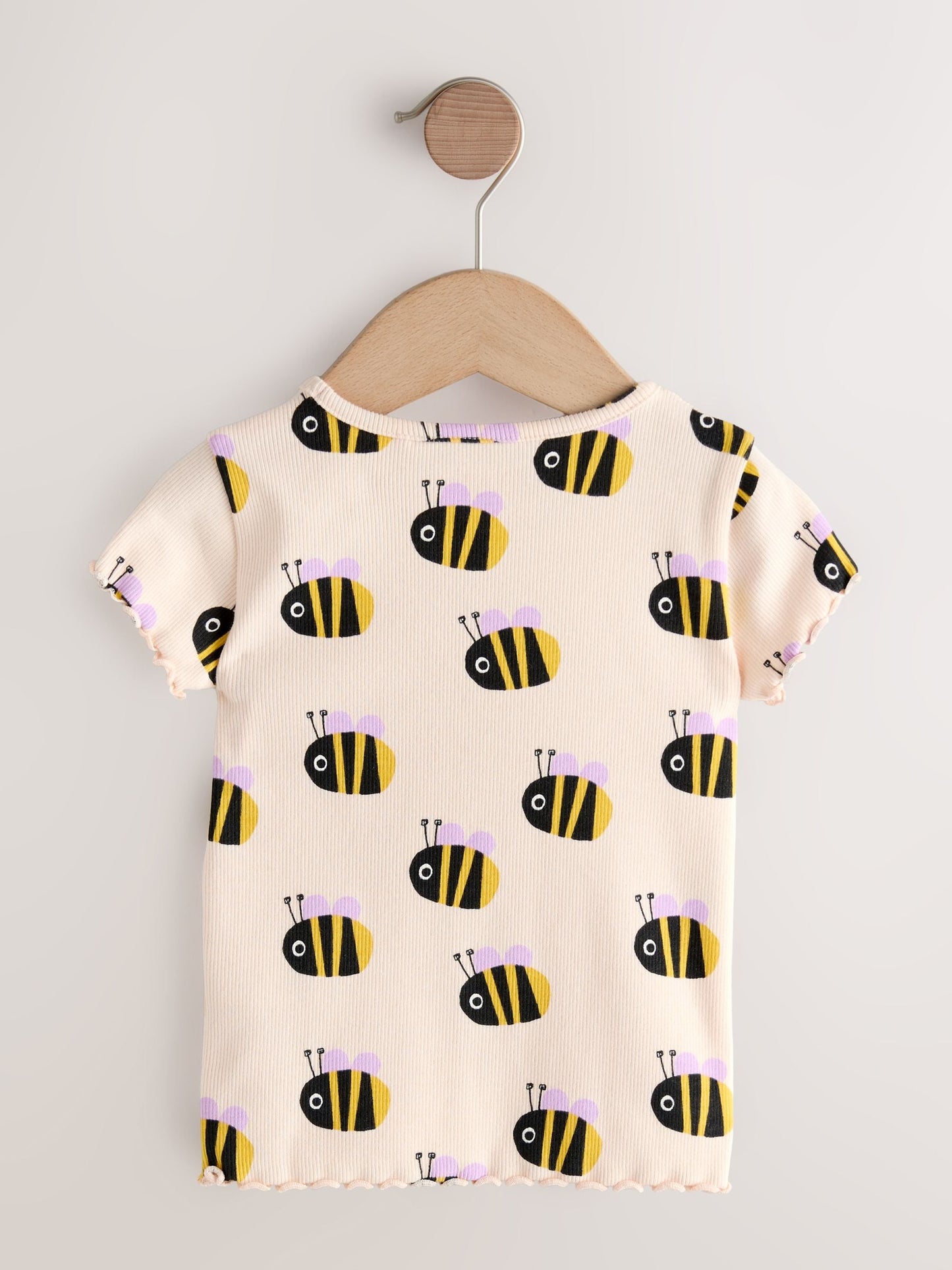 Ecru White Bee Short Sleeve Rib T-Shirt (3mths-7yrs) image 5