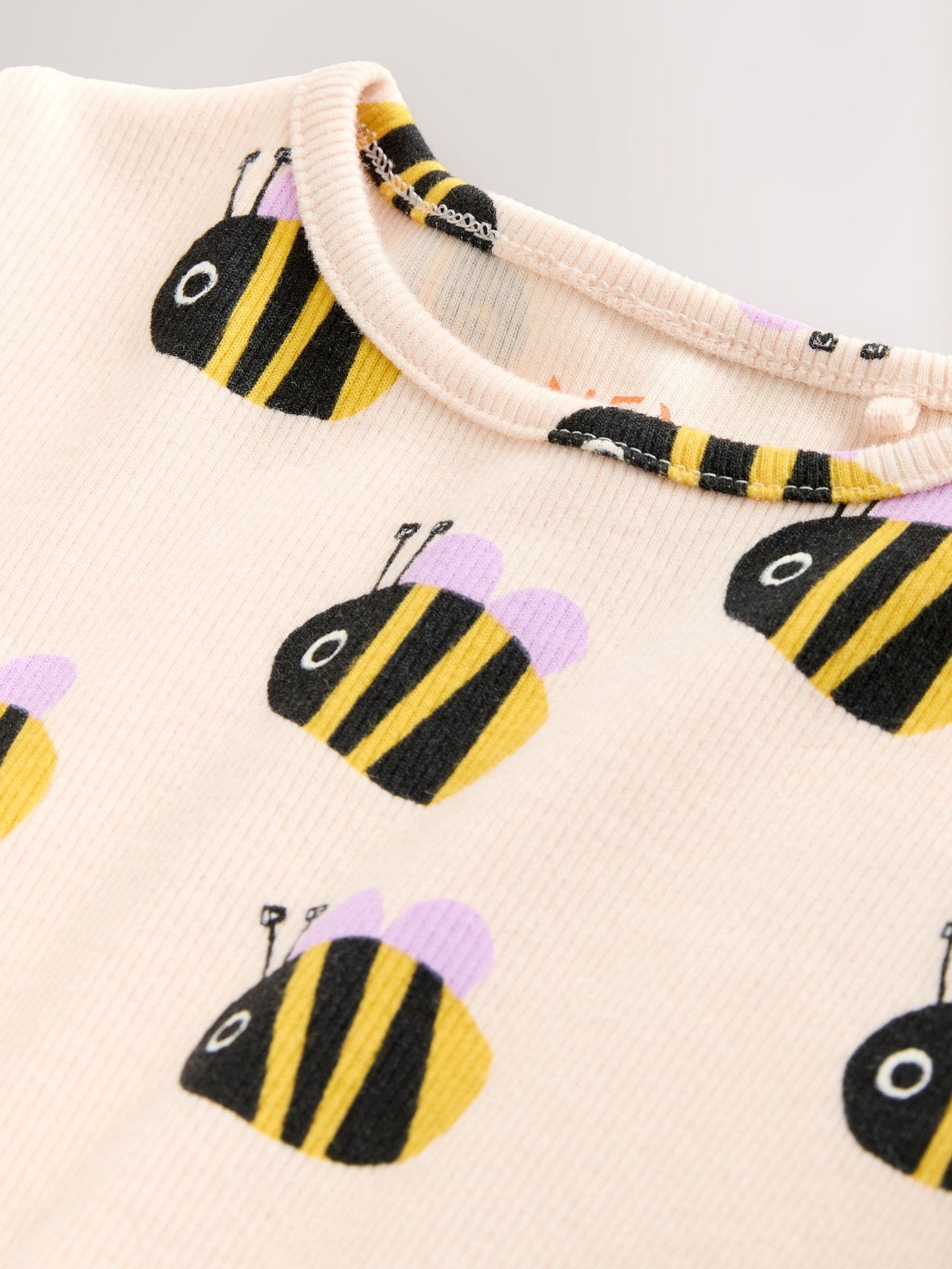 Ecru White Bee Short Sleeve Rib T-Shirt (3mths-7yrs) image 7