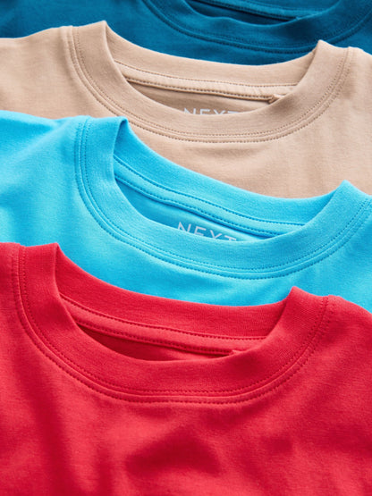 Dsiney Kidz - Blue/Red/Cement/Teal Regular Fit Short Sleeves T-Shirts 4 Pack (3-16yrs) image 8