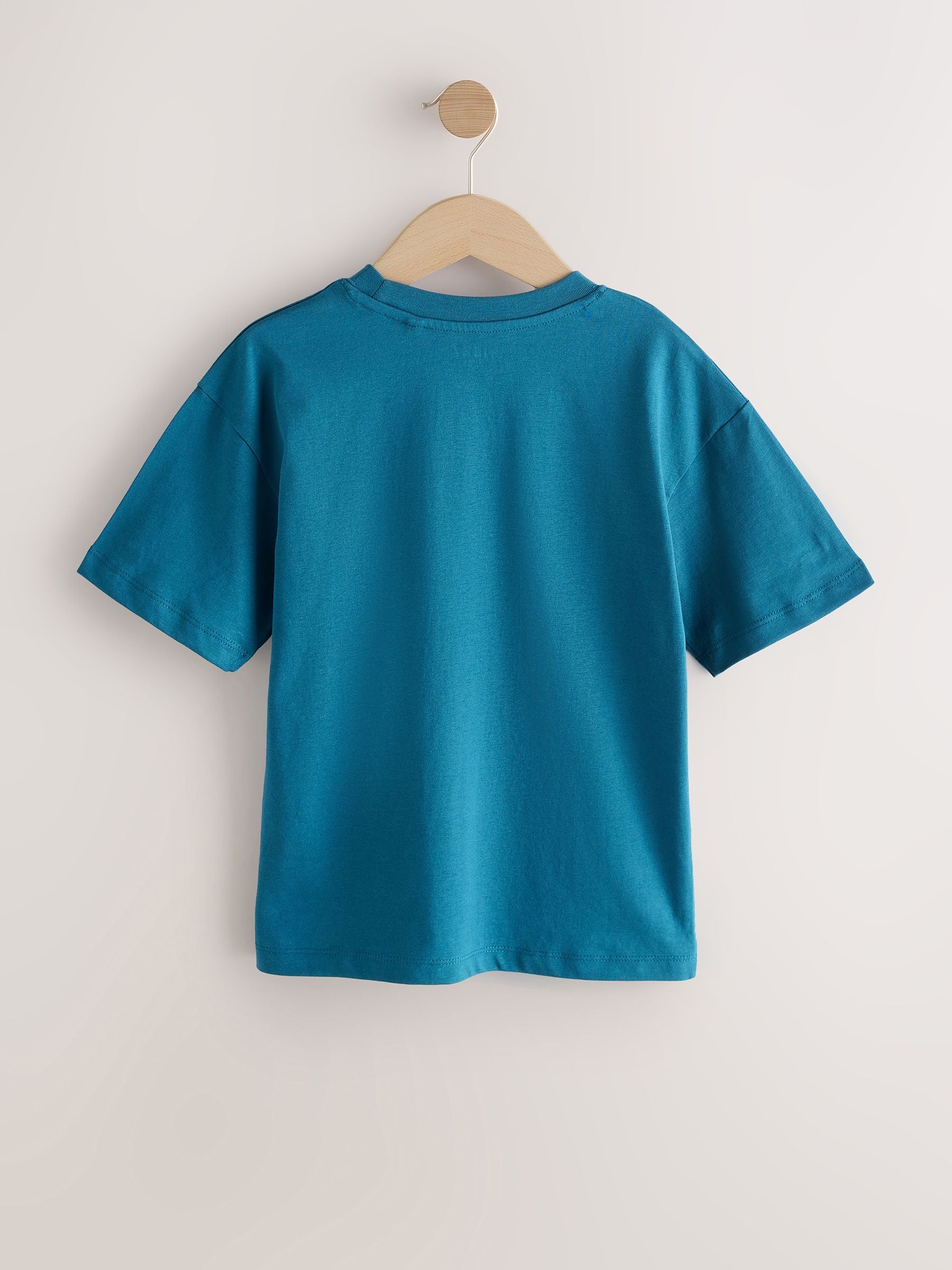 Dsiney Kidz - Blue/Red/Cement/Teal Relaxed Fit Short Sleeves T-Shirts 4 Pack (3-16yrs) image 3