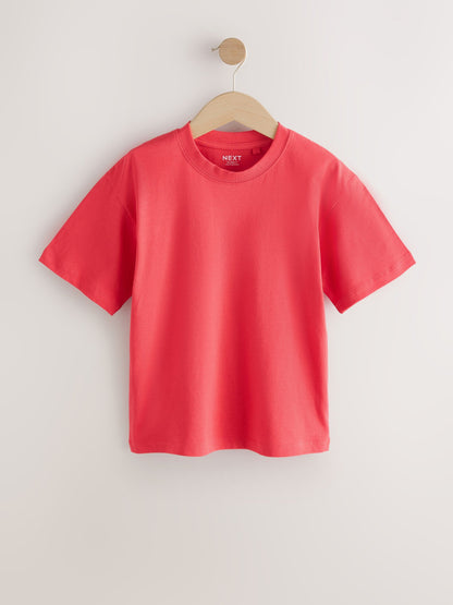 Dsiney Kidz - Blue/Red/Cement/Teal Relaxed Fit Short Sleeves T-Shirts 4 Pack (3-16yrs) image 5