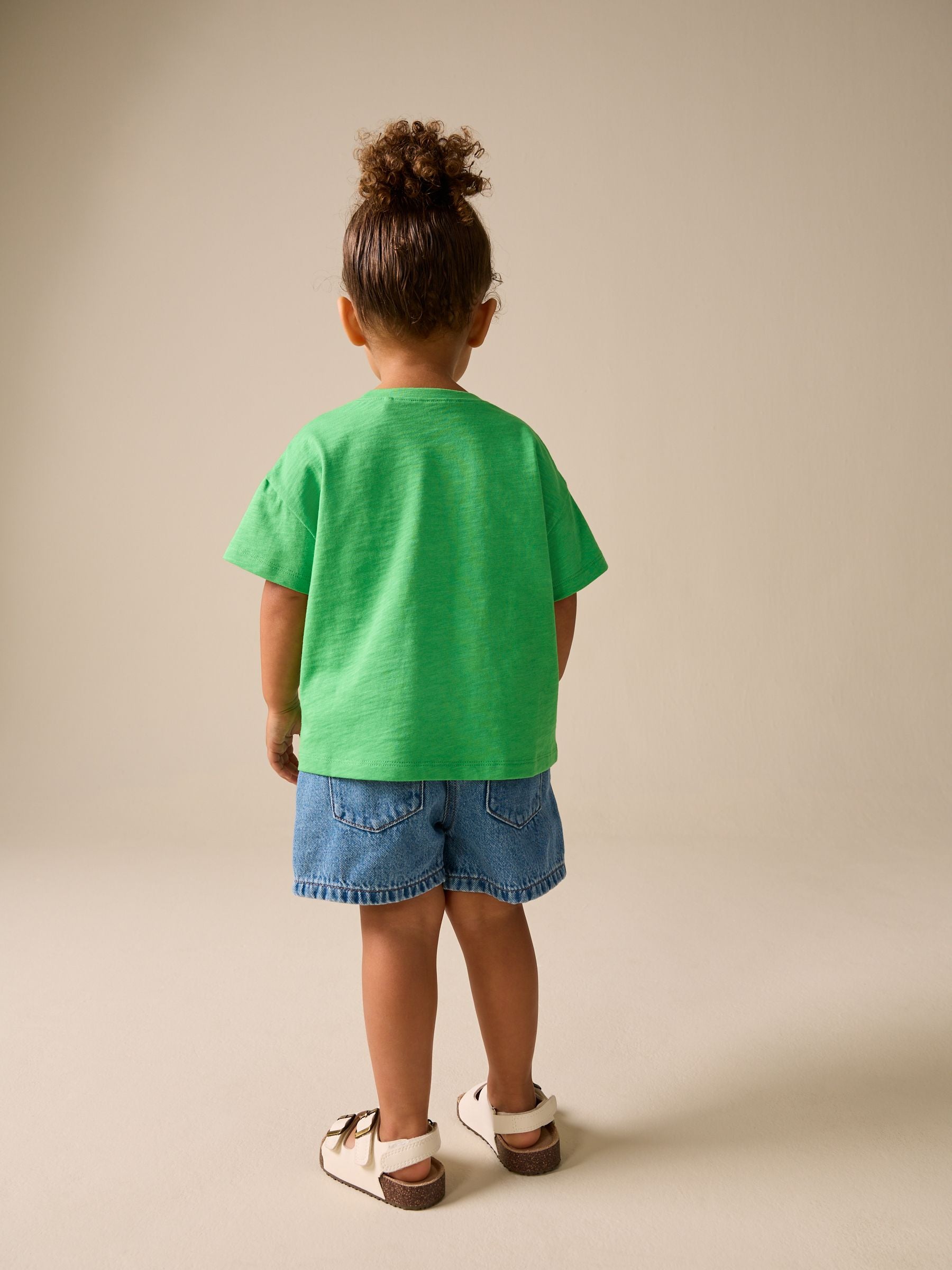 Green Rainbow Short Sleeve Embroidered T-Shirt (3mths-7yrs) image 3