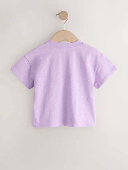 Purple Lemon Short Sleeve Embroidered T-Shirt (3mths-7yrs) image 5