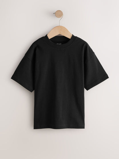 Dsiney Kidz - Black/White/Grey/Khaki Relaxed Fit Short Sleeves T-Shirts 4 Pack (3-16yrs) image 4