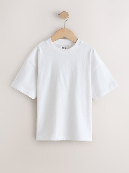 Dsiney Kidz - Black/White/Grey/Khaki Relaxed Fit Short Sleeves T-Shirts 4 Pack (3-16yrs) image 5