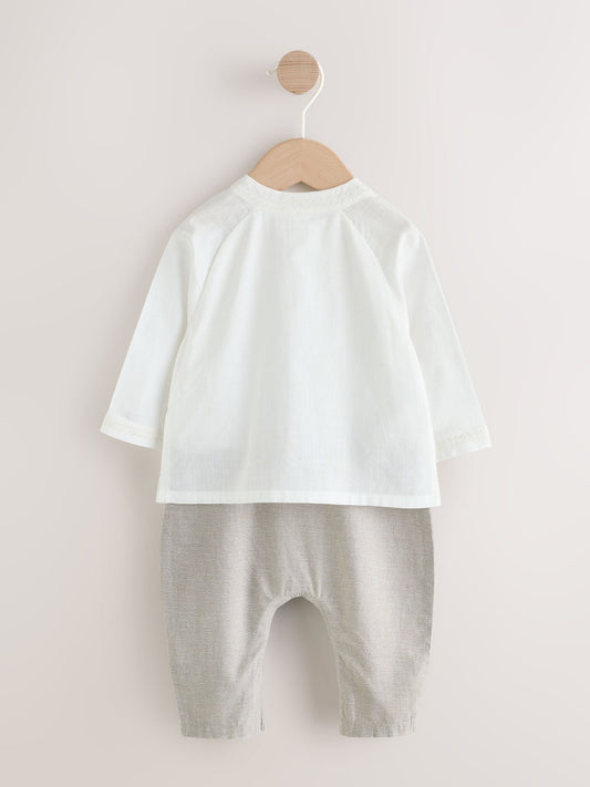Neutral Baby Occasion Romper (0mths-2yrs) image 2